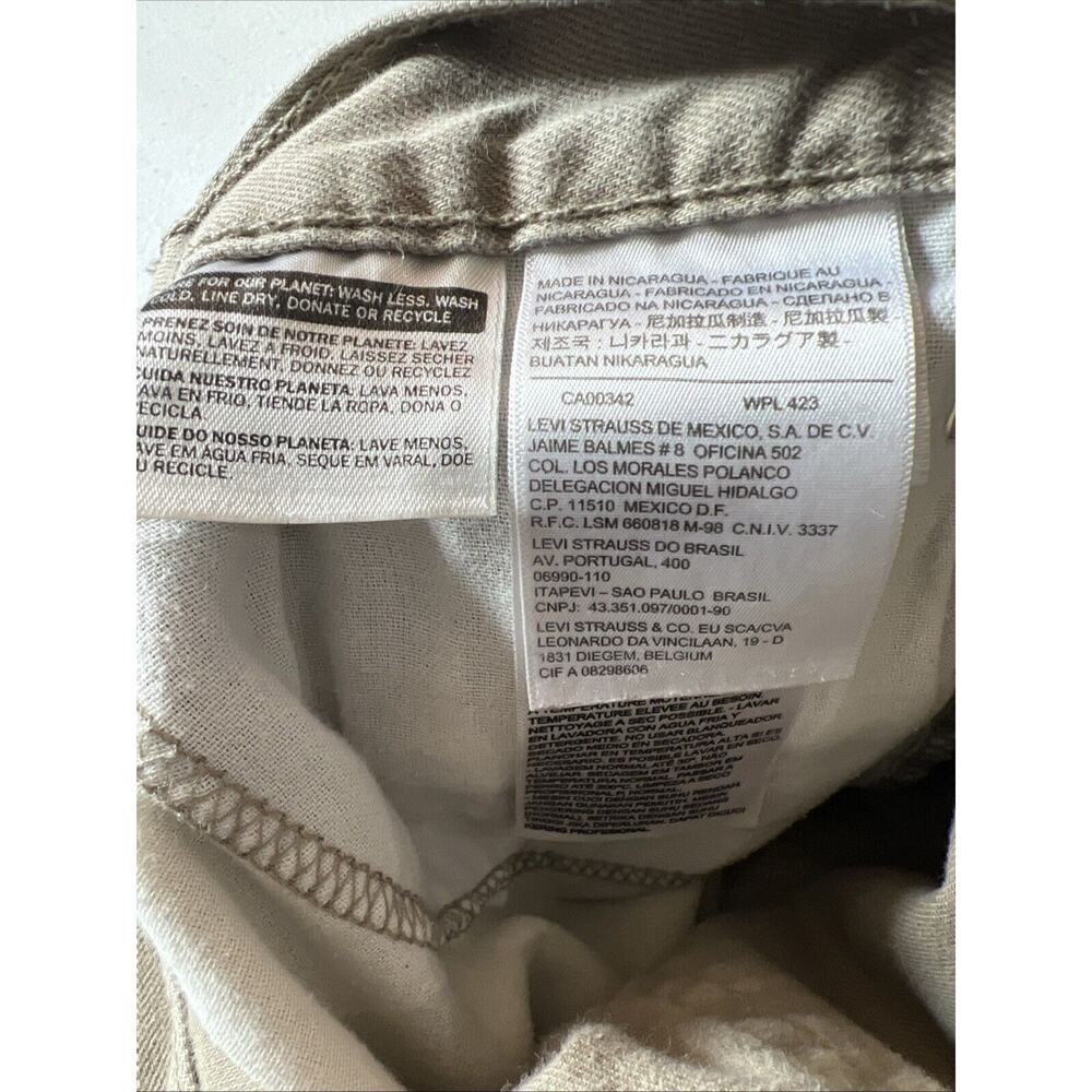 Levi Levi’s 505 jeans khaki pants men’s Tag 33 * 32 brown tan Straight white tag - Picture 3 of 8